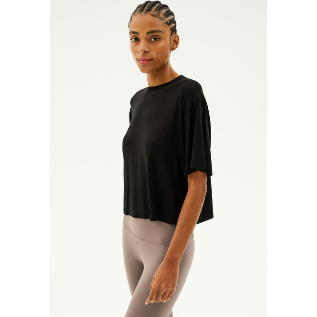 Djuna Oversized Jersey Tee, Black - T-Shirts - 2