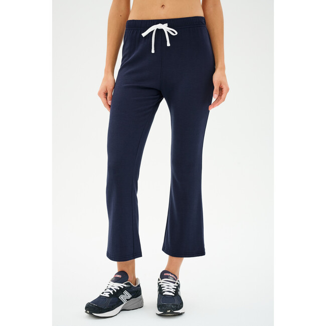 Brooks Fleece Cropped Flare, Indigo - Sweatpants - 1