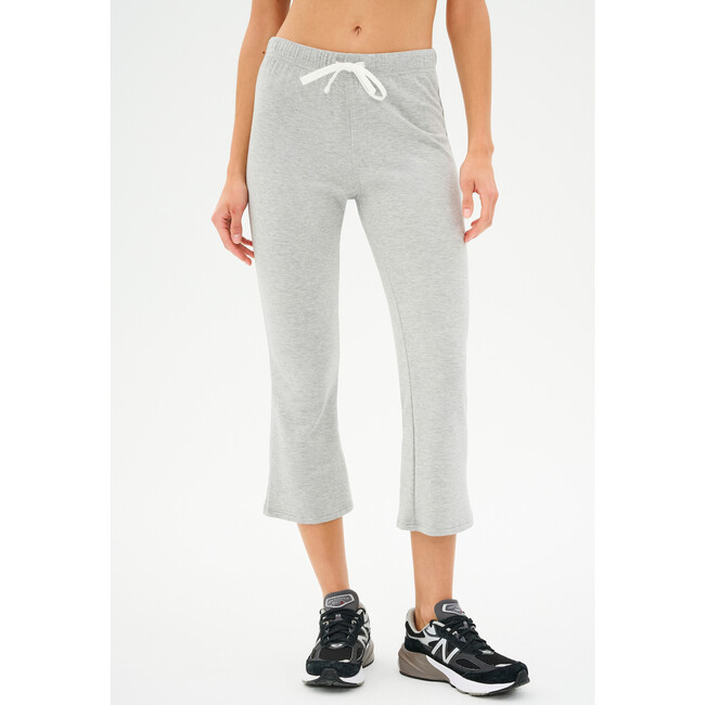 Brooks Fleece Cropped Flare, Heather Grey