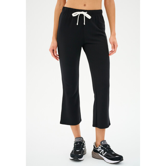 Brooks Fleece Cropped Flare, Black