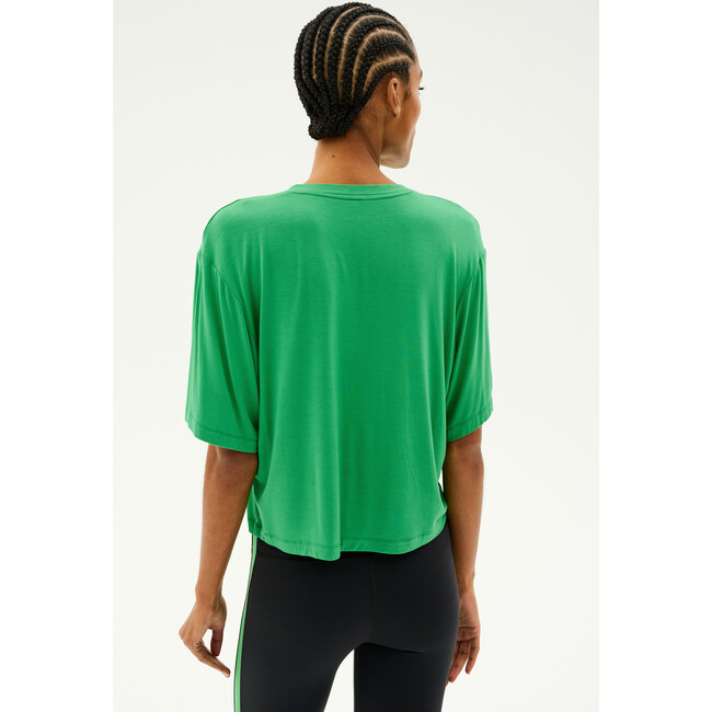 Djuna Oversized Jersey Tee, Grass - T-Shirts - 3