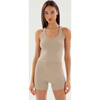 Ashby Rib Crop, Latte - Tank Tops - 1 - thumbnail