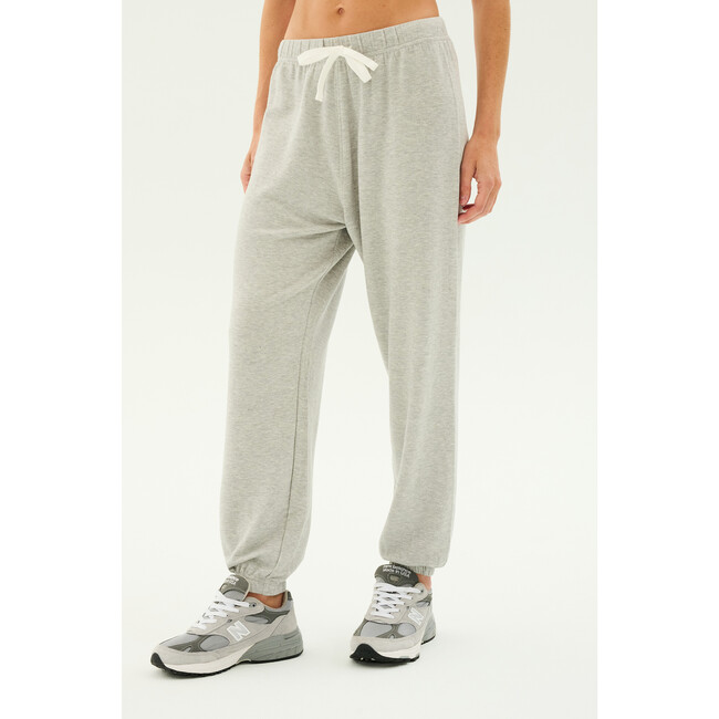 Andie Oversized Fleece Sweatpant, Heather Grey