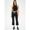 Brooks Fleece Cropped Flare, Black - Sweatpants - 4