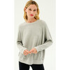 Andie Fleece Sweatshirt, Heather Grey - Sweatshirts - 1 - thumbnail