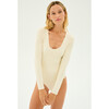 Airweight Scoop Neck Bodysuit, Creme - Bodysuits - 1 - thumbnail