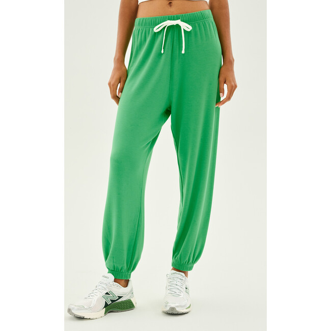 Andie Oversized Fleece Sweatpant, Grass