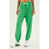 Andie Oversized Fleece Sweatpant, Grass - Sweatpants - 1 - thumbnail