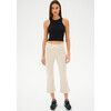 Brooks Fleece Cropped Flare, Heather Oatmeal - Sweatpants - 4