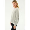 Andie Fleece Sweatshirt, Heather Grey - Sweatshirts - 2