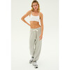 Andie Oversized Fleece Sweatpant, Heather Grey - Sweatpants - 3