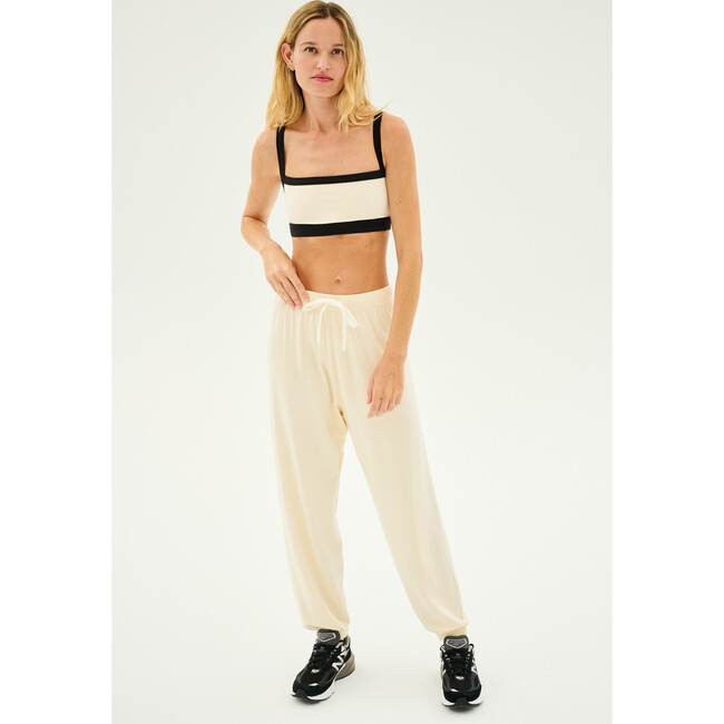 Andie Oversized Fleece Sweatpant, Creme - Sweatpants - 4