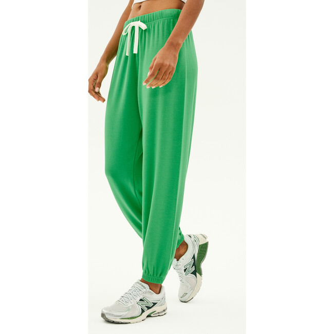 Andie Oversized Fleece Sweatpant, Grass - Sweatpants - 3