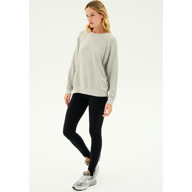 Andie Fleece Sweatshirt, Heather Grey - Sweatshirts - 4