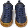 Kids Brutus Leather Ankle Boots, Dark Blue - Boots - 1 - thumbnail