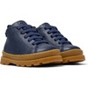 Kids Brutus Leather Ankle Boots, Dark Blue - Boots - 2