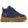 Kids Brutus Leather Ankle Boots, Dark Blue - Boots - 3