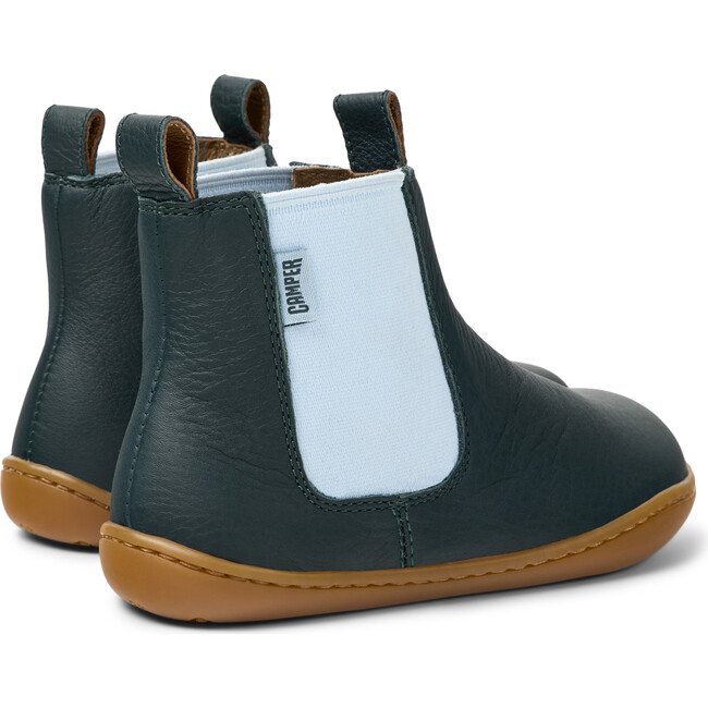 Kids Peu Leather Boots, Dark Green - Boots - 5