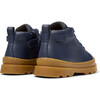 Kids Brutus Leather Ankle Boots, Dark Blue - Boots - 5