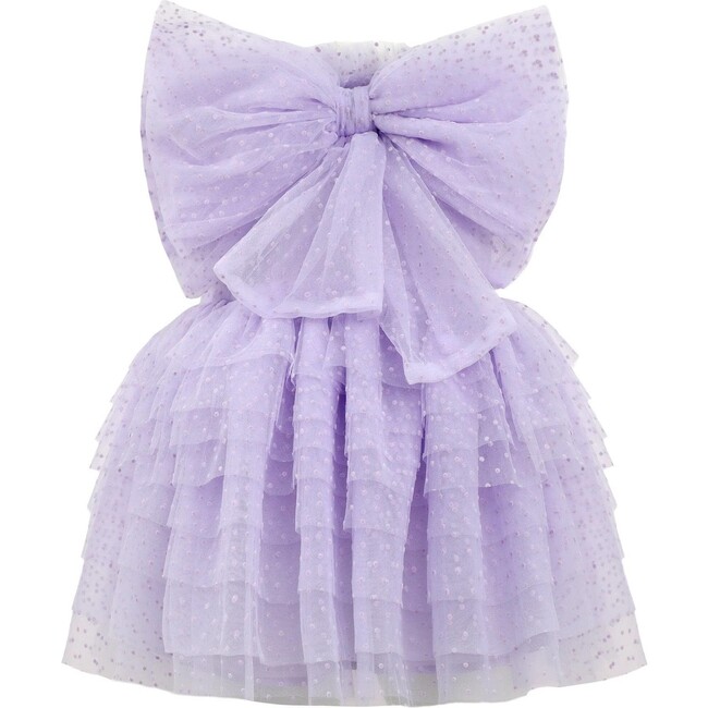 Dream Bow Mini Tulle Dress Lavender - Dresses - 1