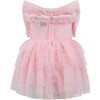 Dream Bow Mini Tulle Dress Peach - Dresses - 4