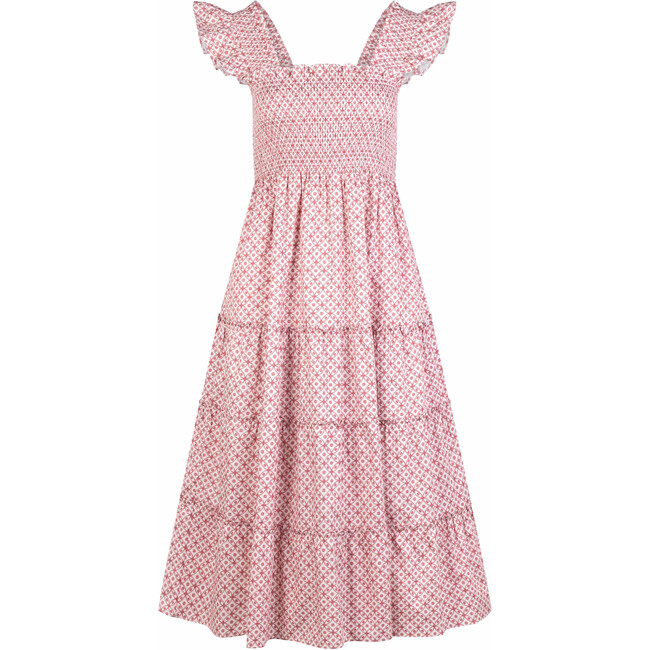 The Ellie Nap Dress, Rose Circular Lattice