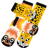 Sloth & Cheetah Matchy Mismatchy Socks Set (2 Pairs!) - Socks - 1 - thumbnail