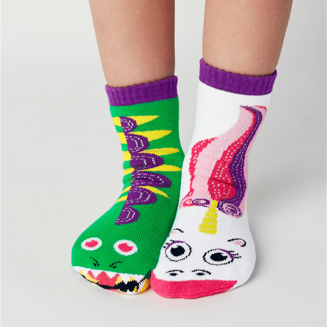 Dragon & Unicorn Matchy Mismatchy Socks Set (2 Pairs!) - Socks - 2