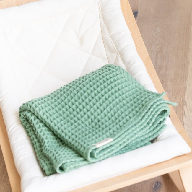 Waffle Baby Blanket Sea Foam - Swaddles - 5