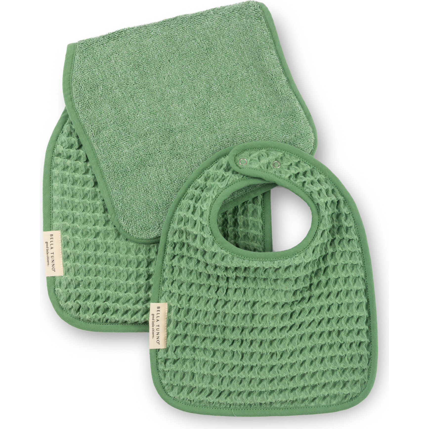 Reversible Bib + Burp Set Sea Foam - Burp Cloths - 1