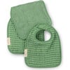 Reversible Bib + Burp Set Sea Foam - Burp Cloths - 1 - thumbnail