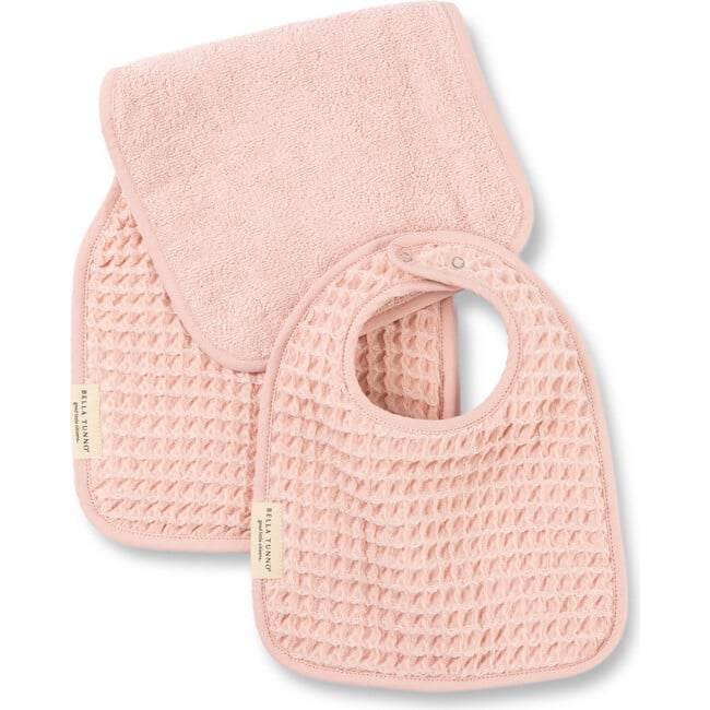 Reversible Bib + Burp Set Blush