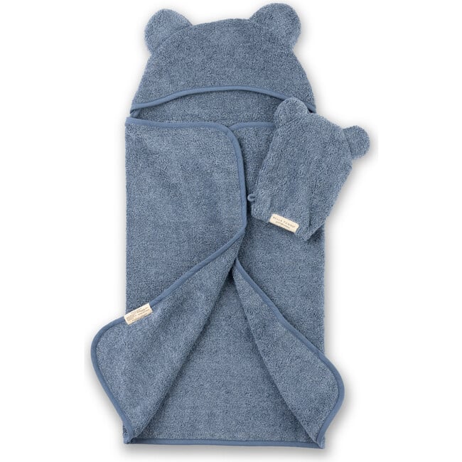 Hooded Towel + Wash Mitt Set Rain - Towels - 2