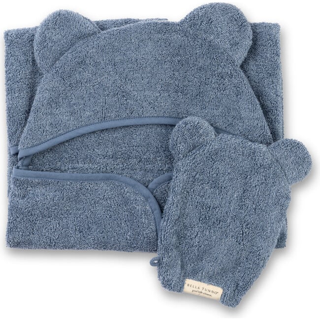 Hooded Towel + Wash Mitt Set Rain - Towels - 3