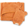 Hooded Towel + Wash Mitt Set Pumpkin - Towels - 3