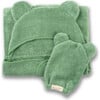 Hooded Towel + Wash Mitt Set Sea Foam - Towels - 3