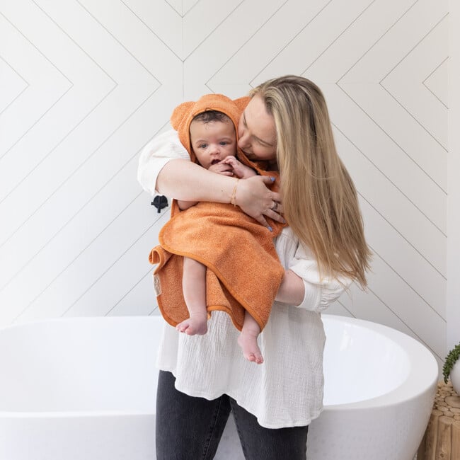 Hooded Towel + Wash Mitt Set Pumpkin - Towels - 4