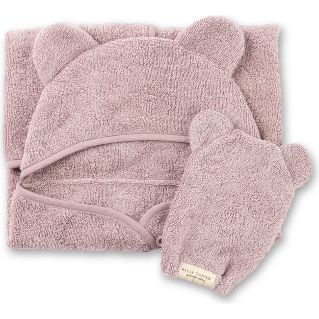 Hooded Towel + Wash Mitt Set Orchid - Towels - 3