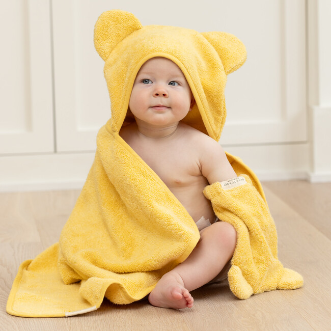 Hooded Towel + Wash Mitt Set Sunshine - Towels - 5