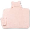 Hooded Towel + Wash Mitt Set Blush - Towels - 1 - thumbnail