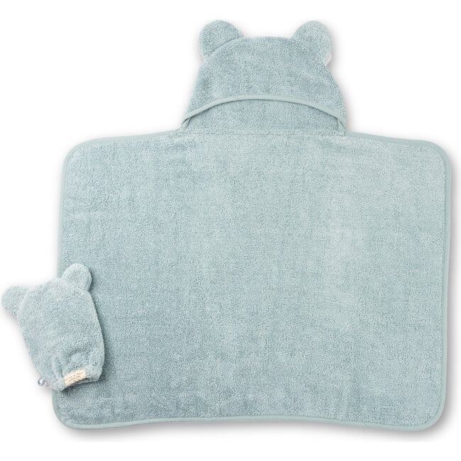 Hooded Towel + Wash Mitt Set Fog - Towels - 1