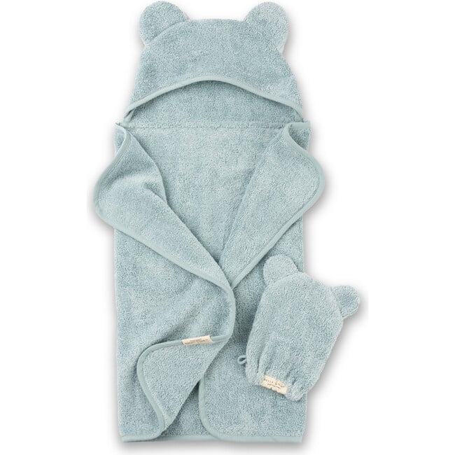 Hooded Towel + Wash Mitt Set Fog - Towels - 2