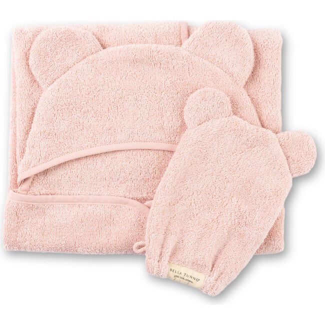 Hooded Towel + Wash Mitt Set Blush - Towels - 3