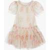 Floral Tulle Teacup Dress, Beige - Dresses - 1 - thumbnail