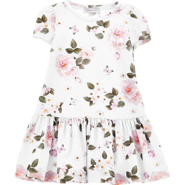 Floral Teacup Dress, White