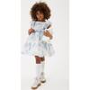 Floral Ruffle Tulle Dress, Blue - Dresses - 2 - thumbnail