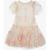 Floral Tulle Teacup Dress, Beige - Dresses - 3