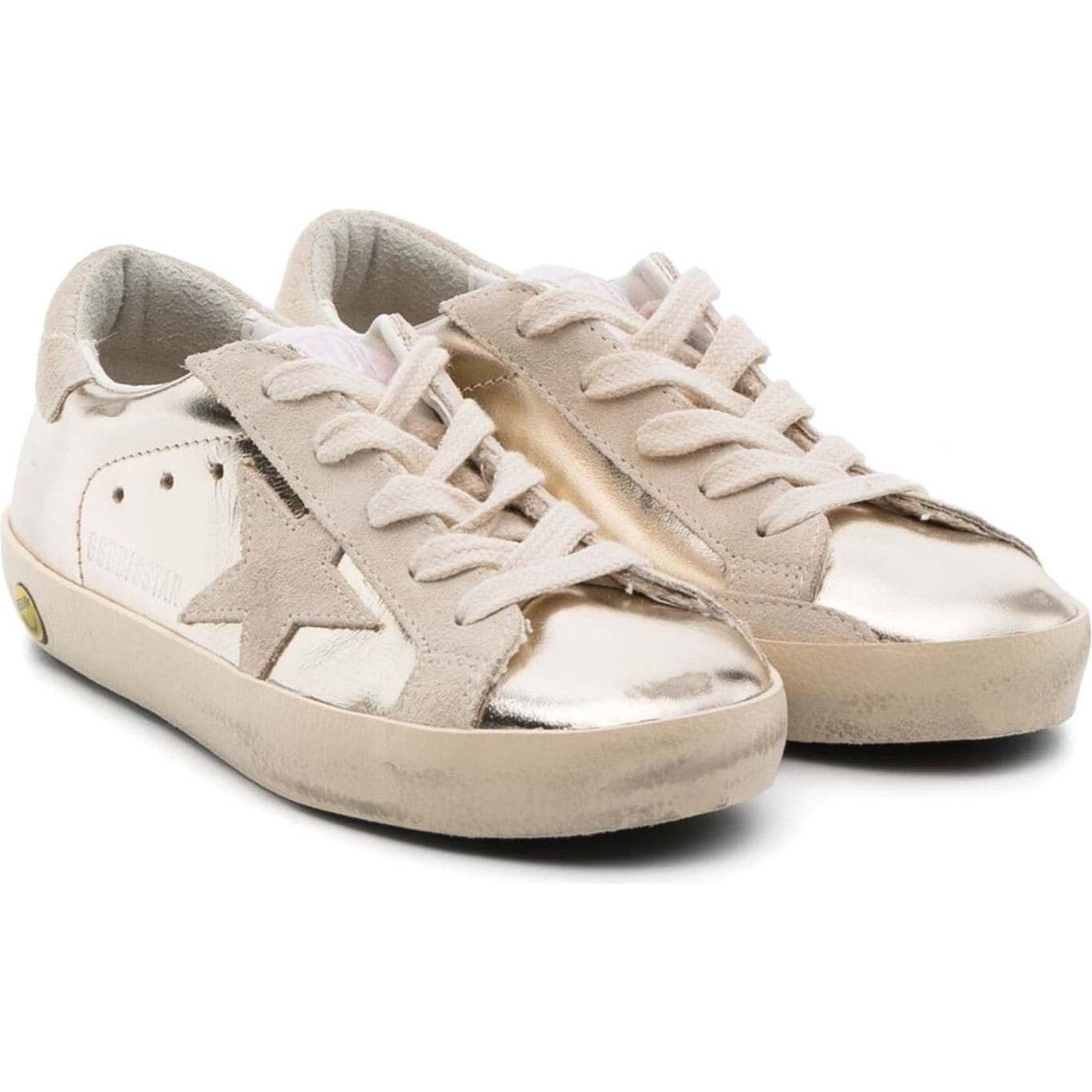 スニーカー Golden  Light Beige Animalier Super-Star Sneaker Women's Super-Star LTD in leopard-print pony skin with