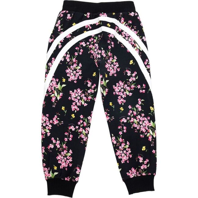 Floral Print Sweatpants, Black - Sweatpants - 2