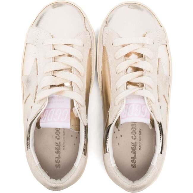 Super Star Distressed Sneakers, Beige - Sneakers - 3